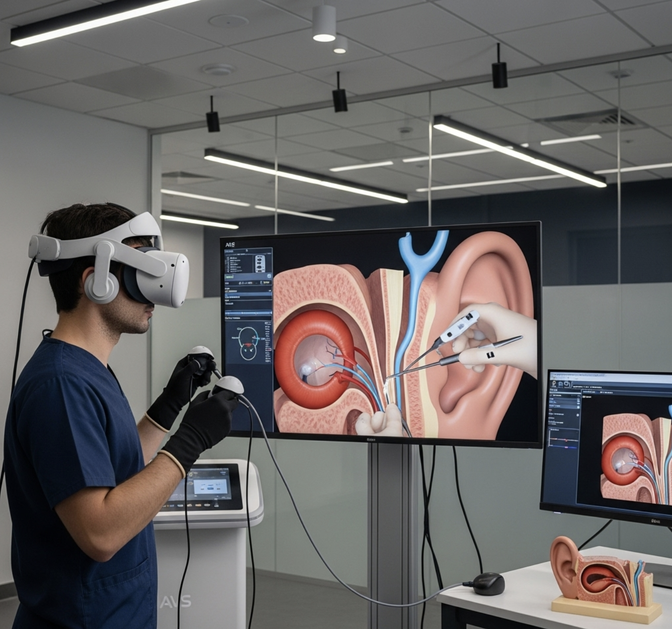 ENT simulator for ear, nose, and throat medical training
